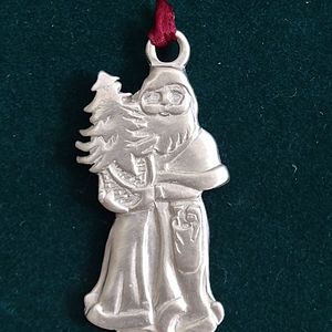 Longaberger 1991 Pewter Kris Kringle Ornament in Original Box